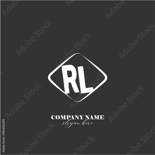 Vector RL illustration of a logo for a company background abstract