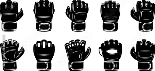 Professional Boxing and Martial Arts Stance Silhouettes