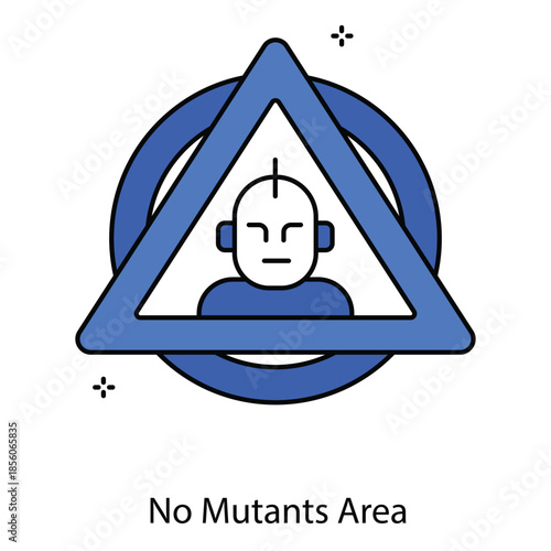 No Mutants Area Warning Icon Depicting Prohibited Mutant Creatures In Restricted Zones