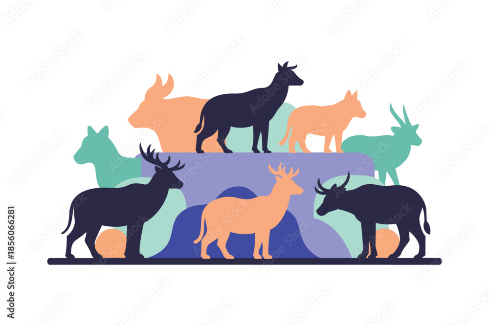 Obraz premium Wildlife Animals Clipart