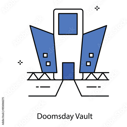 Doomsday Vault Symbol Showing Protected Emergency Storage For Future Global Disaster Preparedness