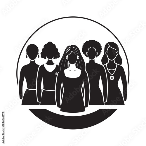 Womens Day Equality Awareness Poster Silhouette Design