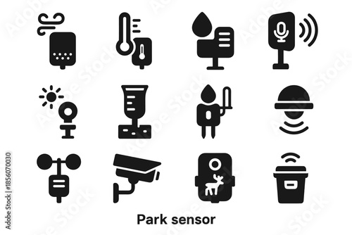 Park vector icon waste wildlife speed modern motion monitor gauge sensor camera