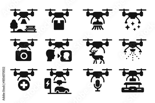 Sound services photo wildlife icons docking capture icon hub vector drone show