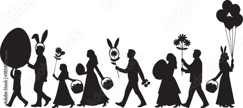 Family celebrating easter together