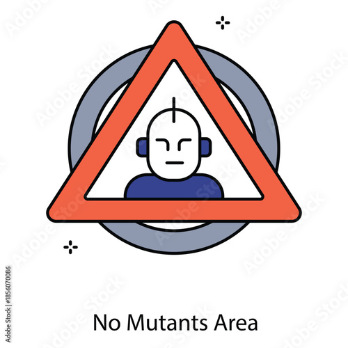 No Mutants Area Symbol Indicating Hazardous Genetic Creatures Prohibited In Protected Zones