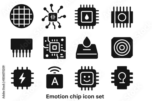Signal integrated icon chip emotion vector power silicon wafer package antenna circuit