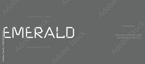 Modern font design, trendy alphabet letters and numbers vector illustration