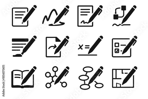 Forms vector smart annotating signing filling marking pen digital journaling text icon