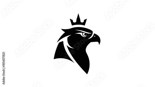 Black Eagle Head Logo Illustration Design.