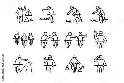 Icon icons vector awareness cue surface path safety warning sign road cycling