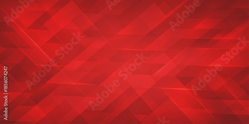 Abstract red geometric background featuring a digital triangle pattern with light texture and motion lines for a modern technology wallpaper design illustration