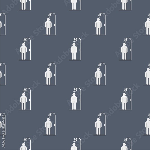 Emergency shower seamless pattern isolated on color  background