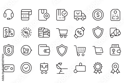 Set of ecommerce icons for web design