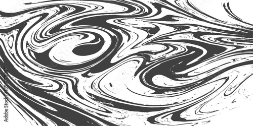 Abstract black and white vector background featuring a clear liquid water drop creating a ripple wave motion on a clean surface with fresh droplets and nature inspired reflections