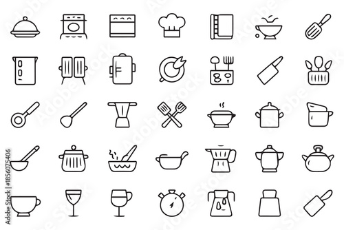 Kitchen Icons Set for Cooking and Baking