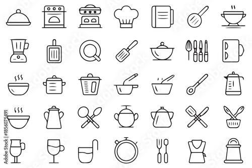 Kitchen Icons Set for Cooking and Baking