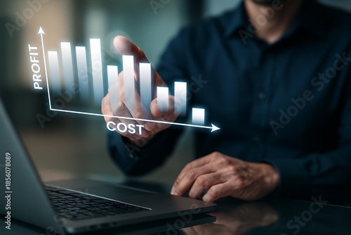 Businessman Analyzing Profit Graph