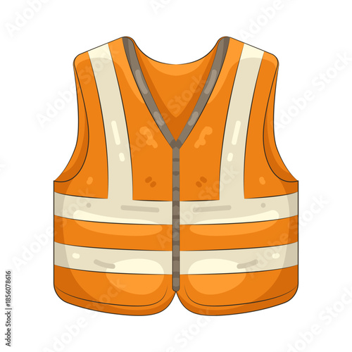 Illustration of Orange Safety Vest