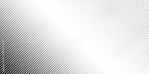 Halftone line gradient texture. Black diagonal stripe gradation background. Repeated slanted strokes pattern backdrop. Vibrating parallel lines wallpaper. Vanish oblique moire overlay. Vector