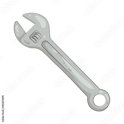 Illustration of Adjustable Wrench
