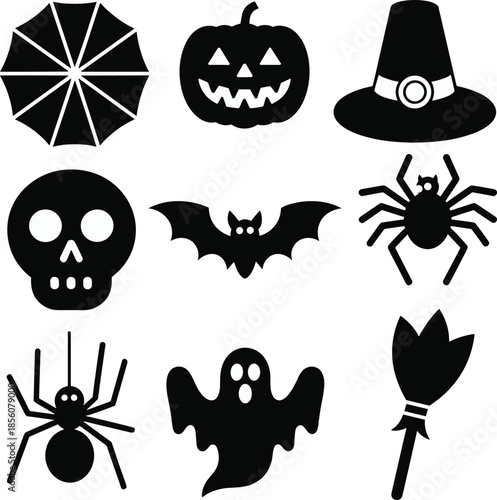  Use something like “Halloween Silhouette Icon Set – 9 Black Vector Symbols” to hit key search terms