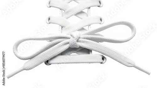 Shoe lace knot isolated on PNG  background.