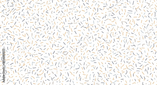Festive seamless pattern with tiny multi-colored confetti bits and dots scattered densely across a white background.