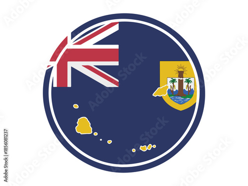 Union Jack Flag and Fiji Coat of Arms Badge Design