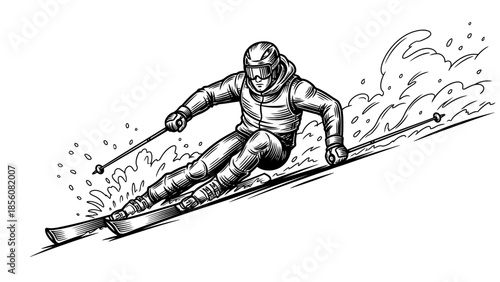 Snowboarder Jumping High on a Snowy Winter Slope