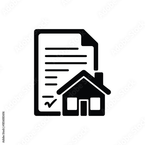 Family House Icon with Heart Symbol Representing Happy Home Ownership and Residential Living Comfort