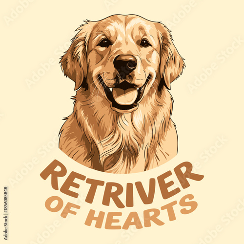 Retriever of Hearts Golden Dog Tee