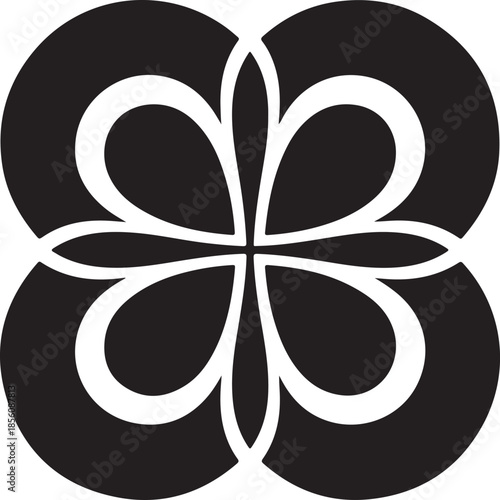 Abstract Closeness SVG – Nested Curved Shapes Symbolizing Connection and Intimacy, Minimal Vector Design