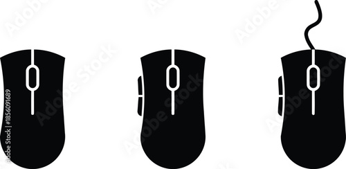 Computer Mouse Icon Vector Device Navigation Wireless Technology Electronic Pad Pointer Equipment Scroll Modern Internet Gadget Design Symbol Hardware Interface Connection