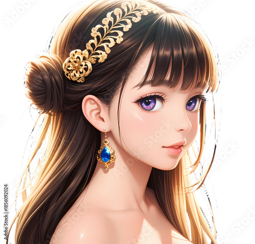 Girl in the city night