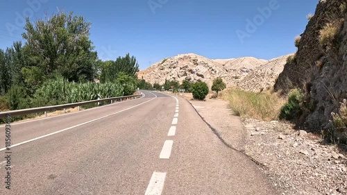 N-234 paved road (km 249) near Velilla de Jiloca, province of Zaragoza, Aragon, Spain