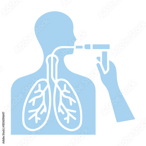 Inhaler and Lungs Icon
