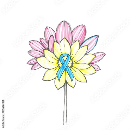 Glowing Stars Forming Cancer Awareness Ribbon in Night Sky Symbolizing Hope and Guidance