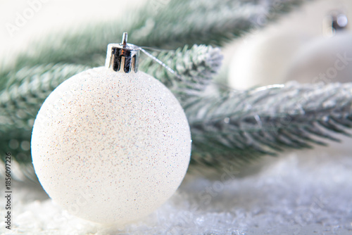 christmas ball with white background.