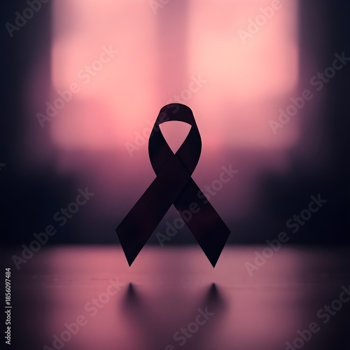 Puzzle Pieces Forming Cancer Awareness Ribbon Symbolizing Unity, Collaboration, and Support