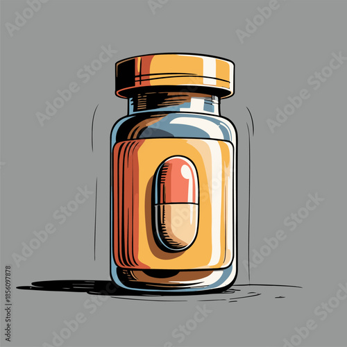 vector image of a tablet medicine