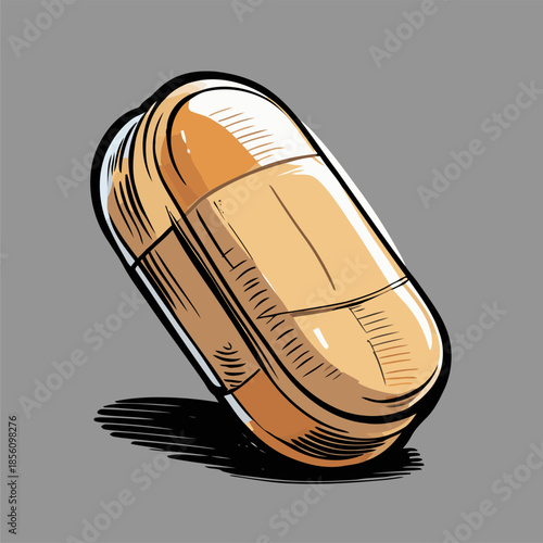 vector image of a tablet medicine