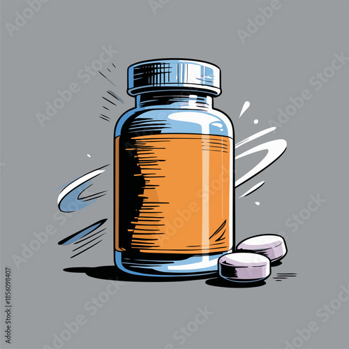 vector image of a tablet medicine