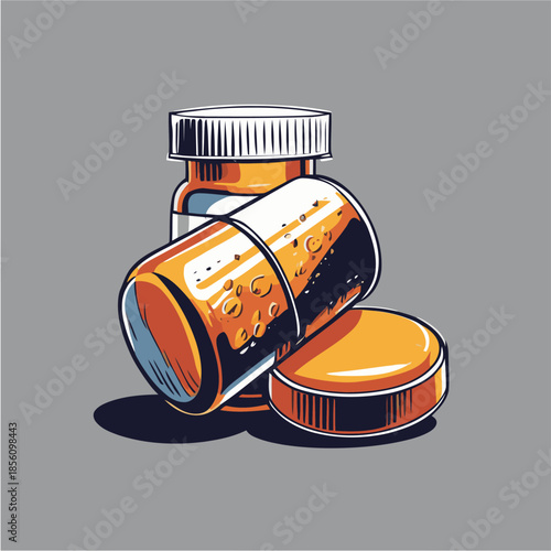 vector image of a tablet medicine