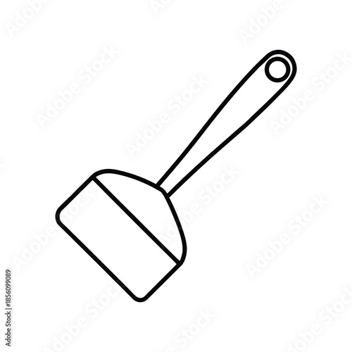 Cake lifter outline vector baking utensil for pastry serving on white background Vector illustration