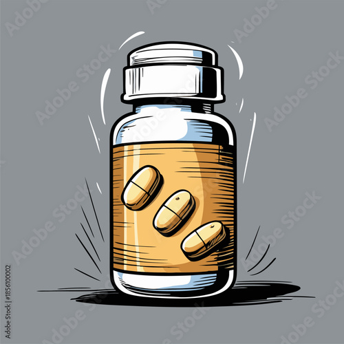 vector image of a tablet medicine