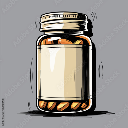 vector image of a tablet medicine