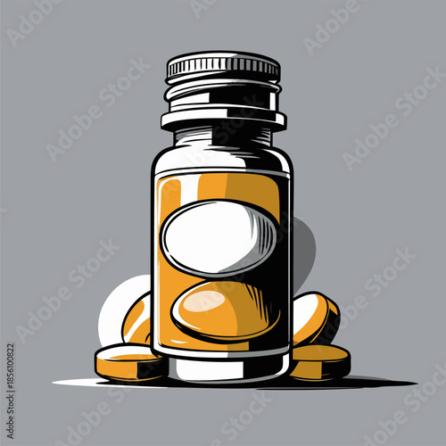 vector image of a tablet medicine