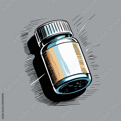 vector image of a tablet medicine