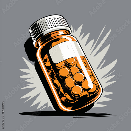 vector image of a tablet medicine